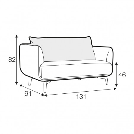 Fauteuil Velours Chenillé Moa Loveseat