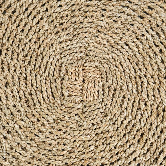 Tapis Rond en Jonc de Mer couleur naturel Madrague.