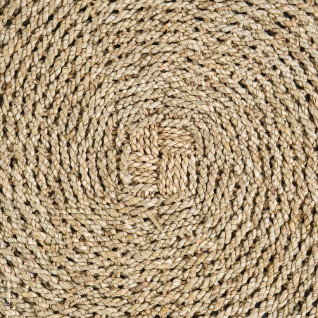 Tapis Rond en Jonc de Mer couleur naturel Madrague.