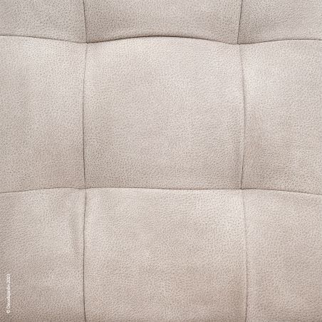 Chaise de salon ou de salle à manger Cadira, tissu Nubuck beige crème.