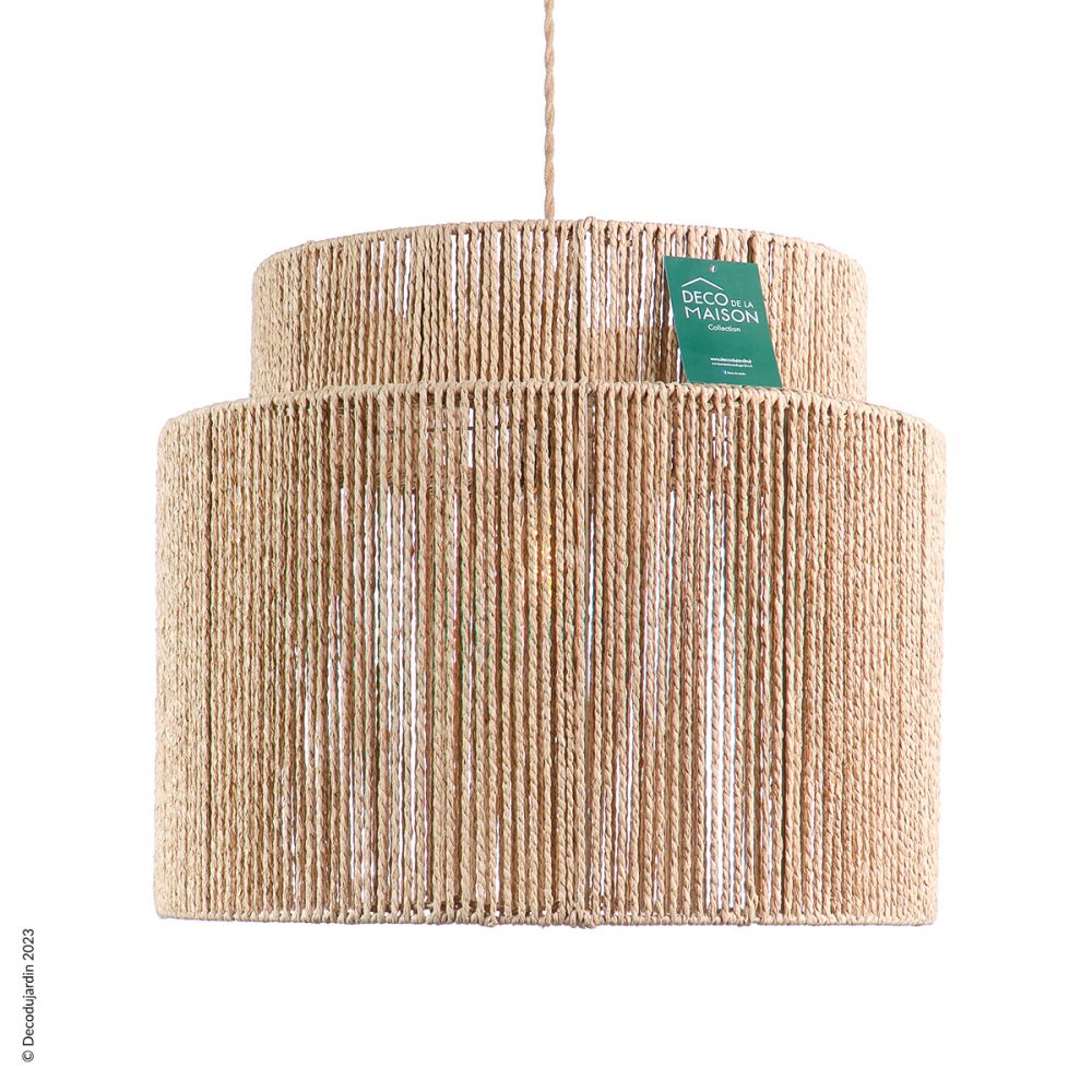 Suspension Ficelle Jonc De Mer Naturel Torsadé couleur Naturel Beige.