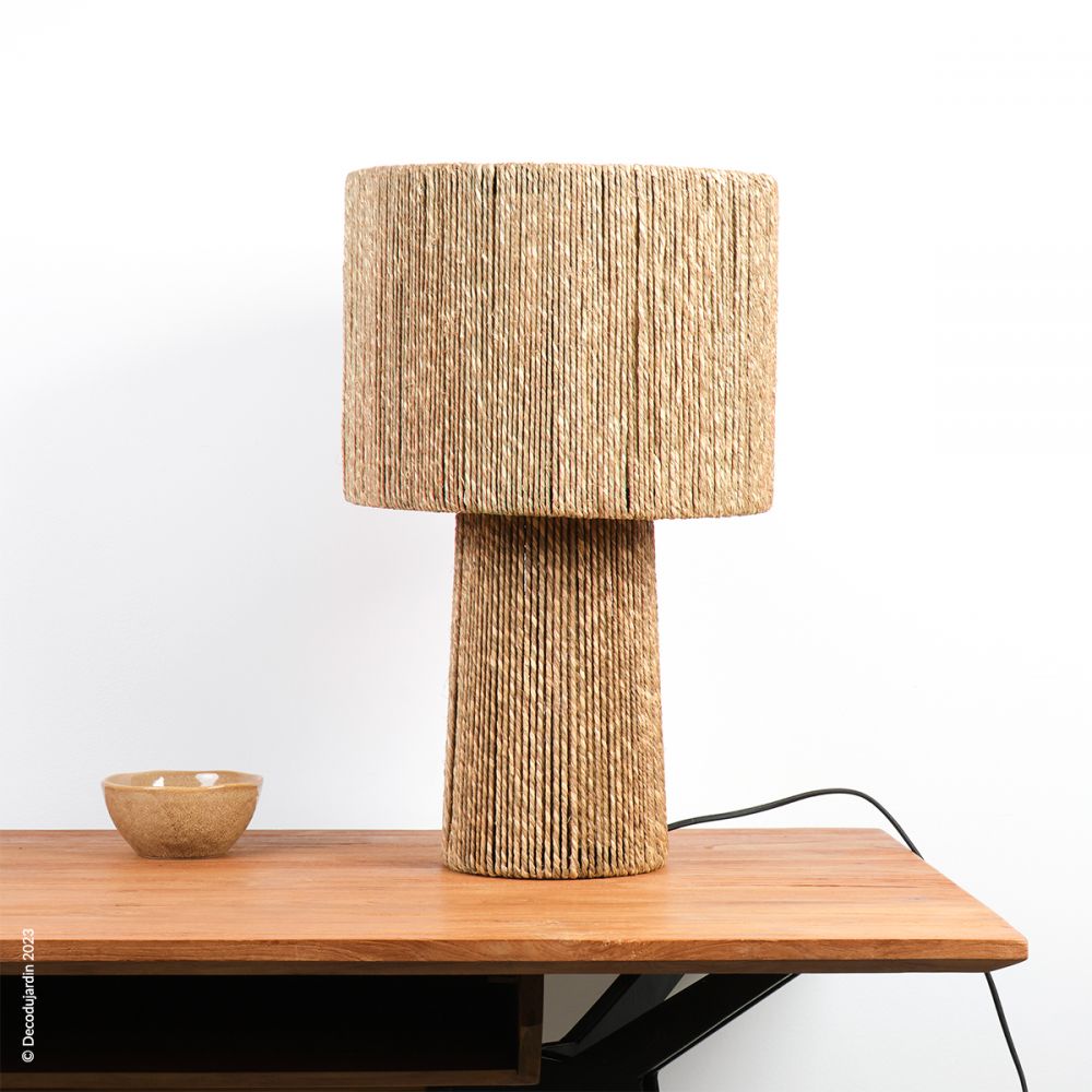 Lampe de Table Jonc de Mer Naturel Kaya