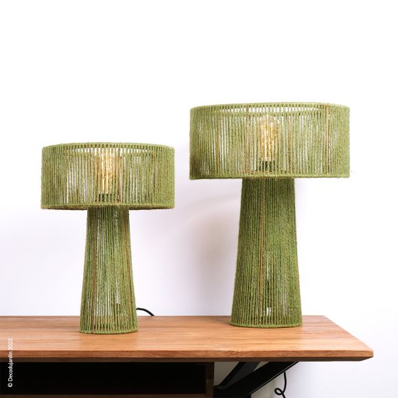 Luminaires décoratifs ou lampes de table d'intérieur en  Ficelle de jute Green Forest.
