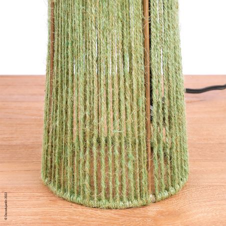 Luminaire décoratif ou lampe de table d'intérieur en  Ficelle de jute Green Forest.