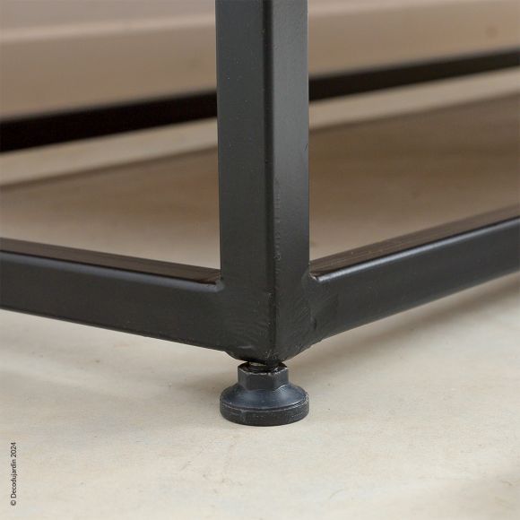 Buffet en teck massif Trio, 4 pieds réglables.