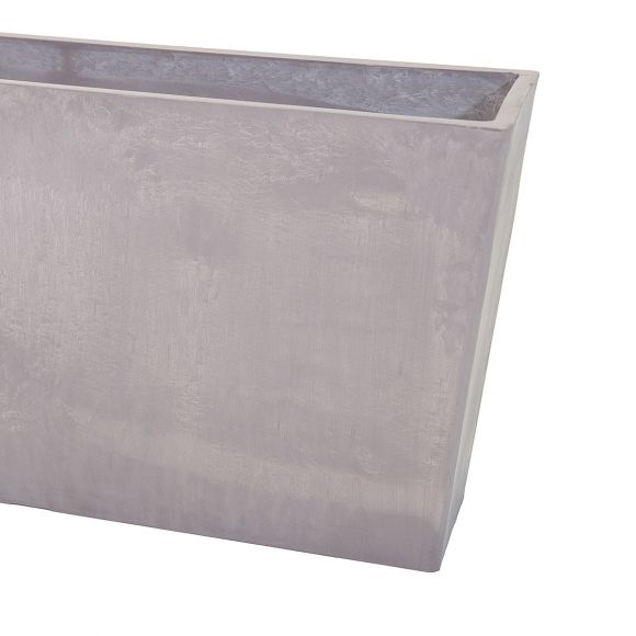 Jardinière haute eco-responsable, bac à plantes couleur taupe Ecostone.